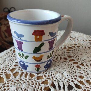 Starbuchs Spring Colors Mug.  Hand Painted In Hungary, Signed by Artist.
